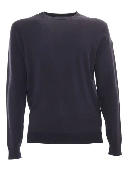  Rrd Round-neck Logo-patch Sweater - Blue 