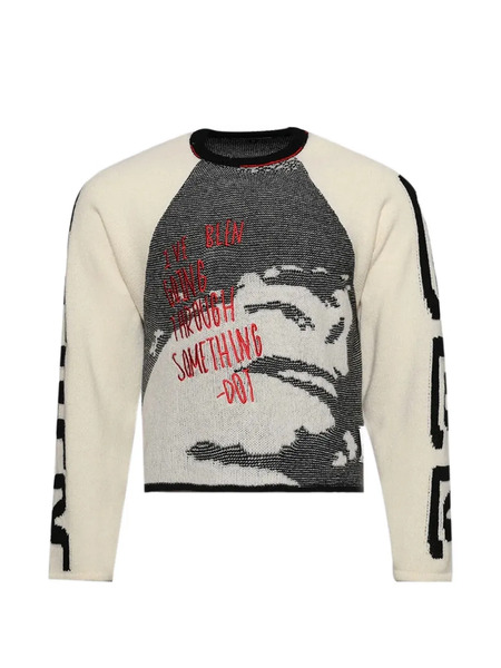 Rrr123 Graphic Knit Jumper - Neutrals 