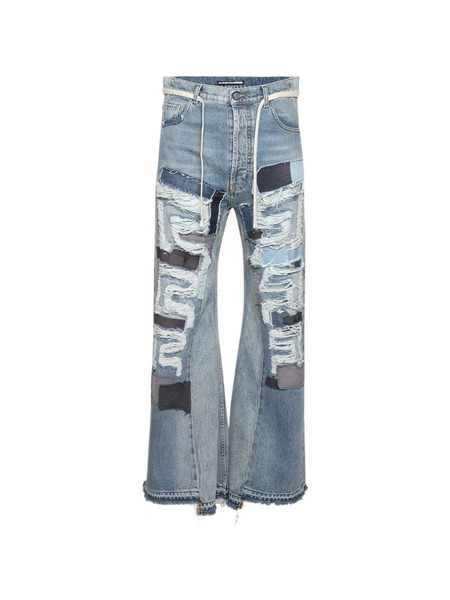 Rrr123 Patchwork Distressed Jeans - Blue 