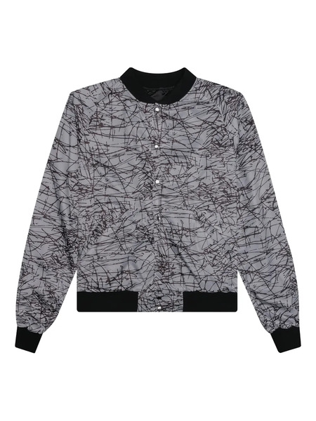  Rta Atticus Printed Bomber Jacket - Black 