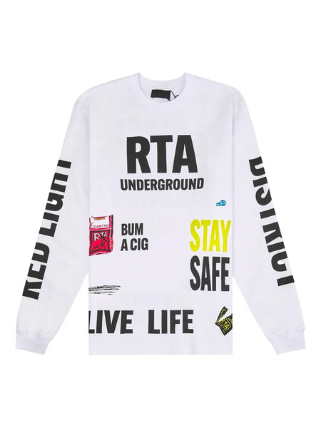  Rta Underground Text-print Sweatshirt - White 