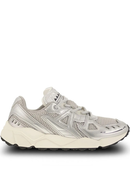  Run Of Metallic-effect Sneakers - Silver 