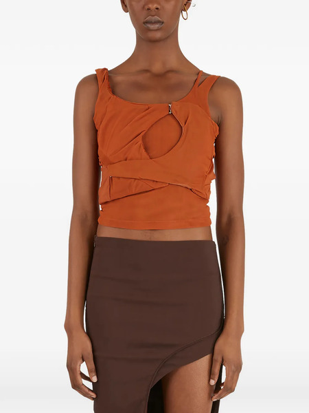  Rusfrcade Overlay-strap Top - Orange 