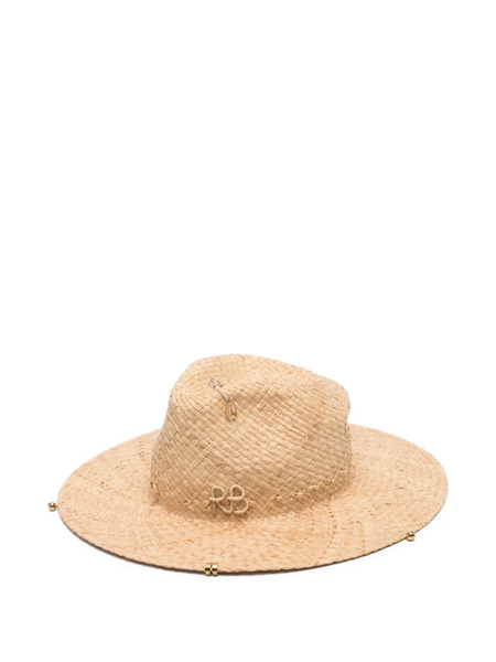  Ruslan Baginskiy Chain Strap Fedora Hat - Neutrals 