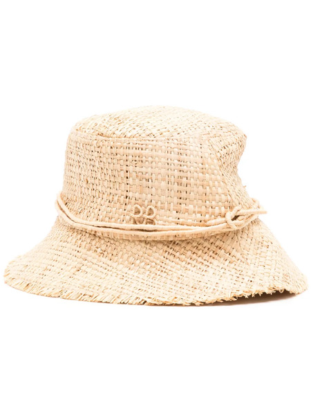  Ruslan Baginskiy Logo-patch Straw Bucket Hat - Neutrals 