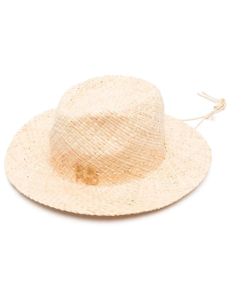  Ruslan Baginskiy Pearl-embellished Fedora Hat - Neutrals 