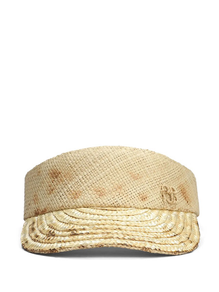  Ruslan Baginskiy Visor Raffia Hat - Neutrals 