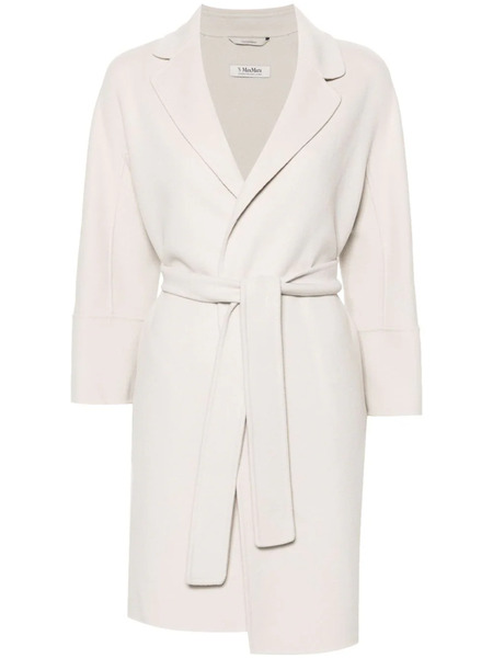  's Max Mara Belted Wool Coat - Grey 