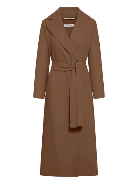  's Max Mara Belted Wrap Coat - Brown 