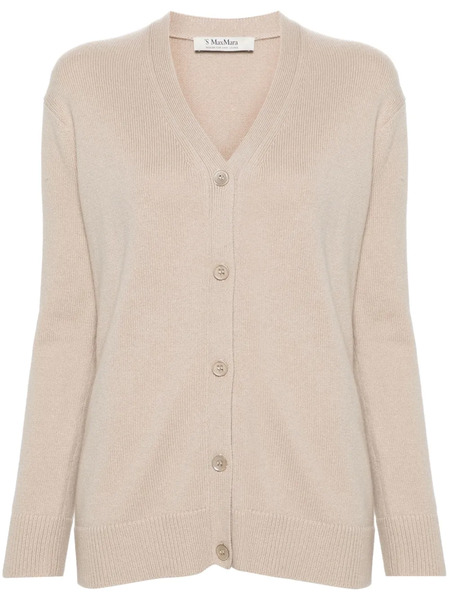  's Max Mara Button-up Wool-blend Cardigan - Neutrals 