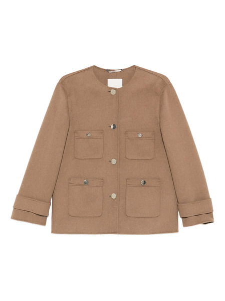 's Max Mara Buttoned Pocket Jacket - Brown 