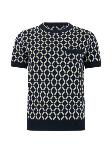  's Max Mara Diamond Patterned T-shirt - Blue 