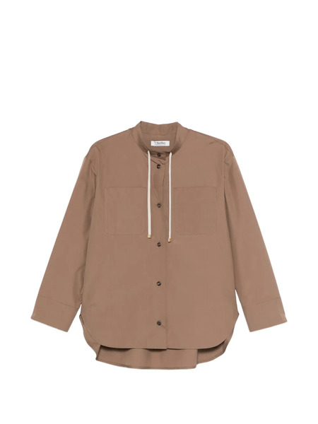  's Max Mara Drawstring Pocket Shirt - Brown 
