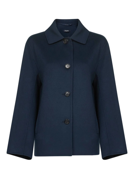  's Max Mara Four-button Shirt-collar Jacket - Blue 