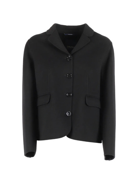  's Max Mara Giacca Magia Button Virgin Wool Jacket - Black 