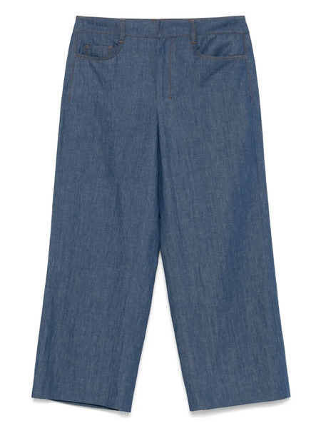  's Max Mara Logo-patch Trousers - Blue 