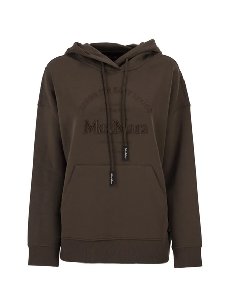  's Max Mara Mandrea Embroidered-logo Sweatshirt - Brown 