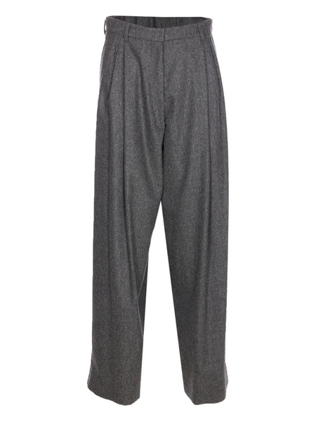  's Max Mara Pleated-front Wool Tailored Trousers - Grey 