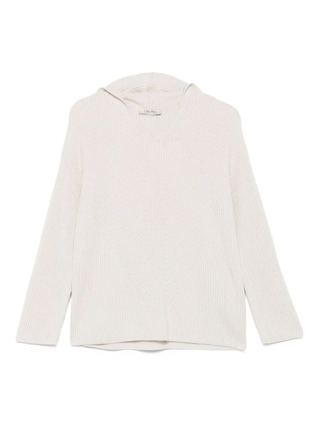  's Max Mara Ribbed Hooded Jumper - Neutrals 