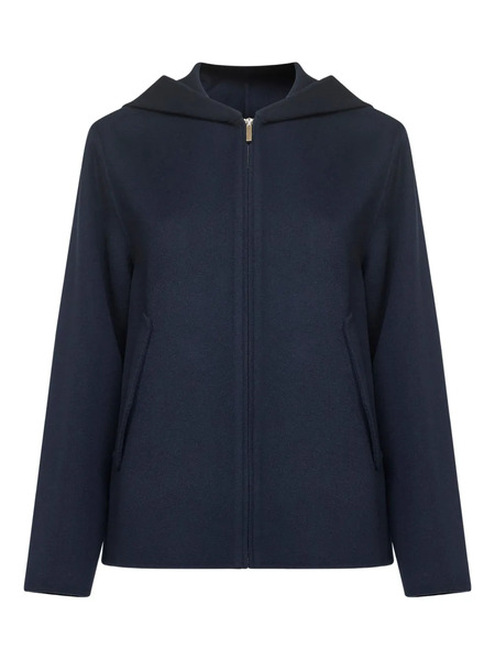  's Max Mara Roland Hooded Zip Coat - Blue 