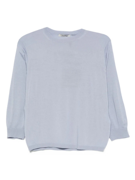  's Max Mara Round-neck Wool Top - Blue 