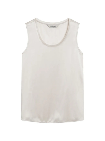  's Max Mara Satin Top - White 