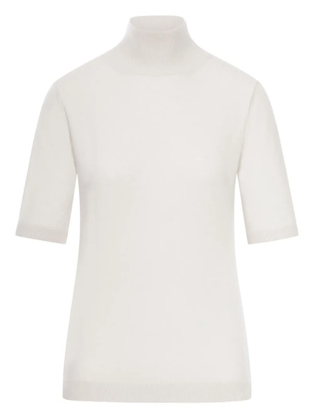  's Max Mara Short-sleeved Turtleneck Sweater - White 