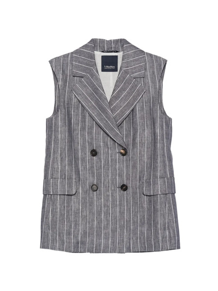  's Max Mara Striped Button Vest - Blue 