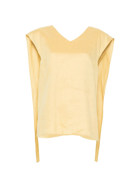  's Max Mara V-neck Long-sleeve Top - Yellow 