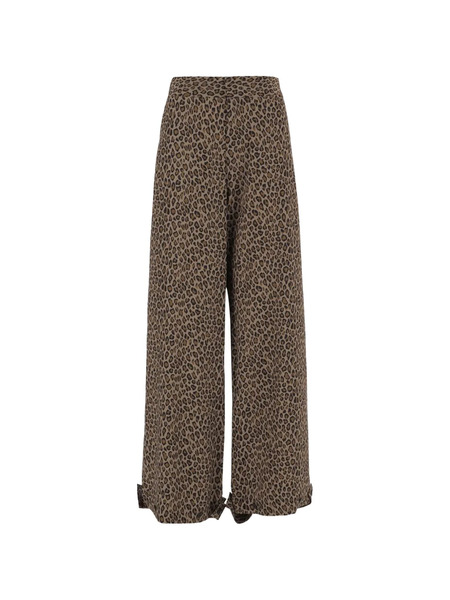  Sa Su Phi Animal-print Palazzo Trousers - Neutrals 