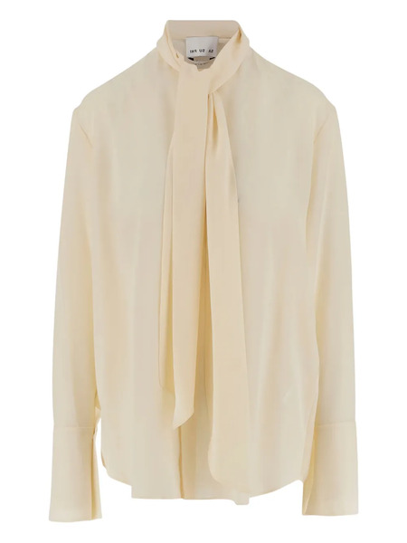  Sa Su Phi Bow-detailed Silk Blouse - Yellow 
