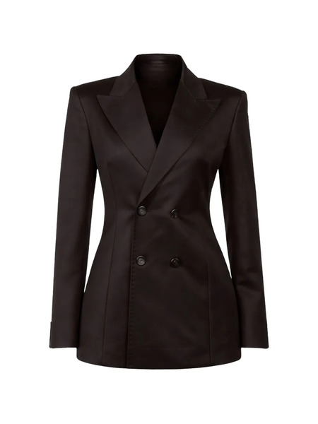  Sa Su Phi Double-breasted Blazer - Brown 