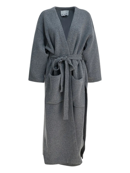  Sa Su Phi Pockets Belted Coat - Grey 