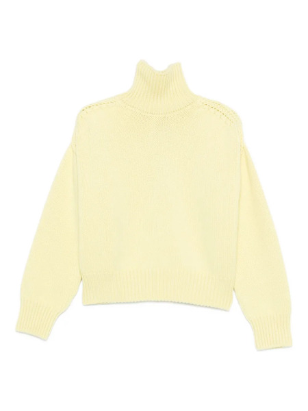  Sa Su Phi Roll-neck Cut-out Sweater - Yellow 