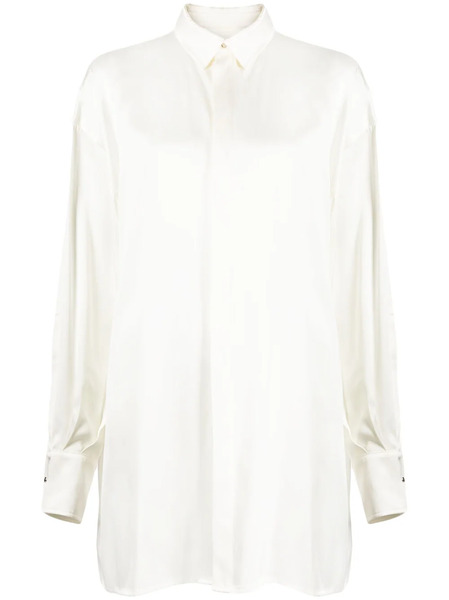  Sa Su Phi Satin Long Shirt - White 