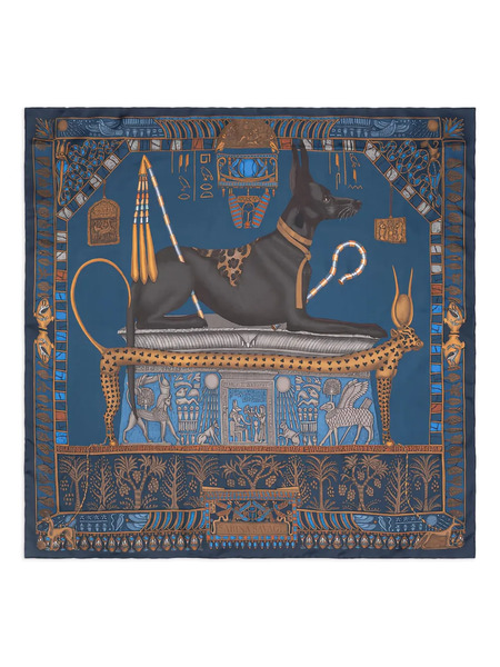  Sabina Savage Patterned Scarf - Blue 
