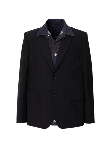  Sacai Button-fastening Jacket - Black 