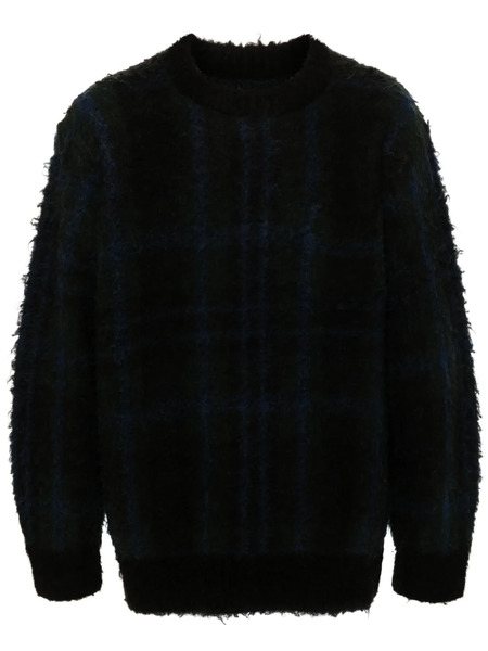  Sacai Check-pattern Sweater - Green 