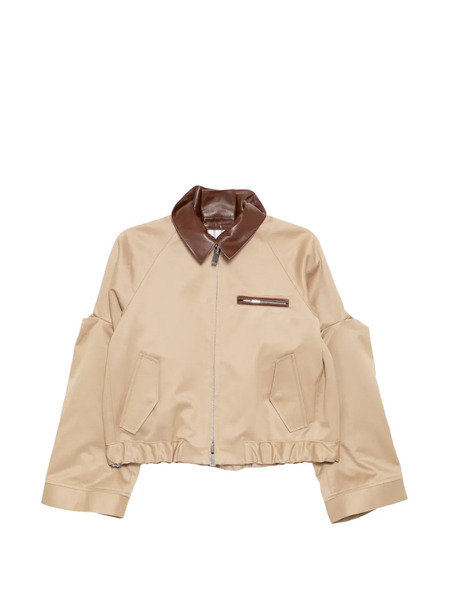  Sacai Cut-out Collared Jacket - Neutrals 