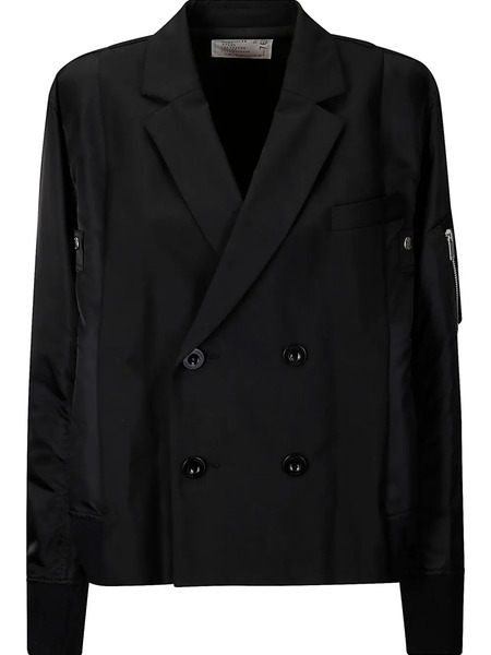  Sacai Double-breasted Jacket - Black 
