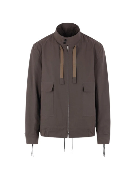 Sacai Full-zip Drawstring Jacket - Brown 