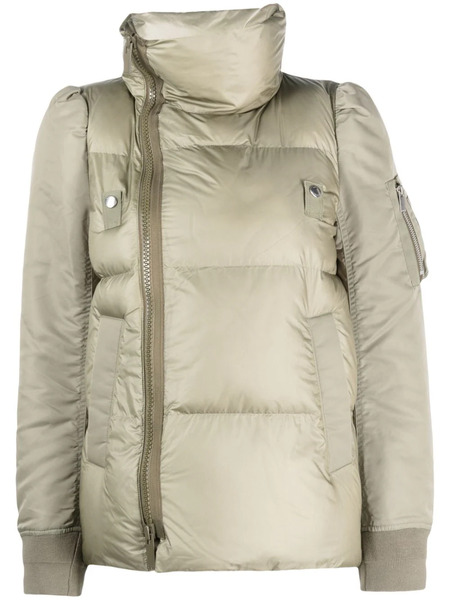  Sacai High-neck Padded Jacket - Green 