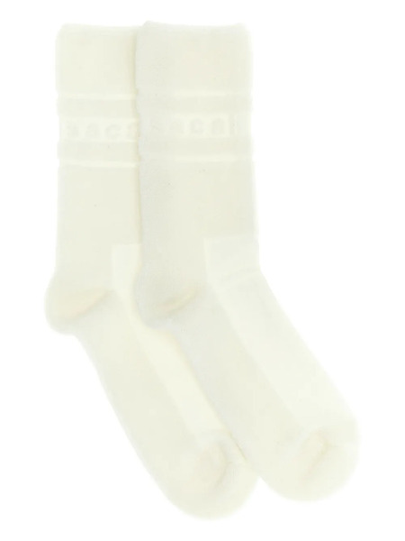  Sacai Jacquard Logo Socks - Neutrals 