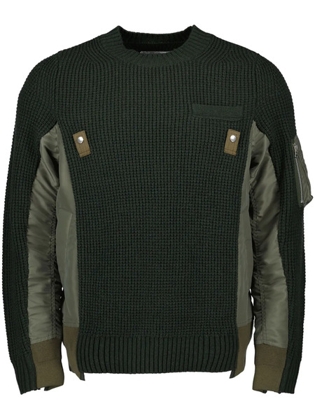  Sacai Knitted Jumper - Green 