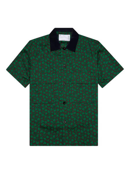  Sacai Leaf-print Shirt - Brown 