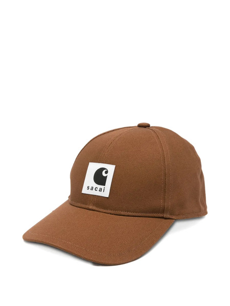 Sacai Logo-patch Cap - Brown 