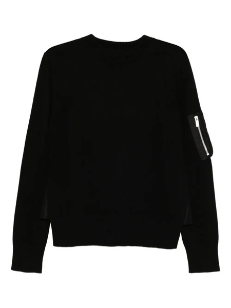  Sacai Nylon-patch Jumper - Black 