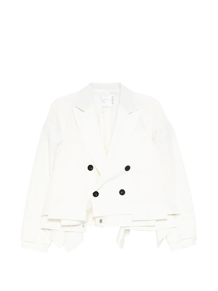  Sacai Panelled Blazer - White 