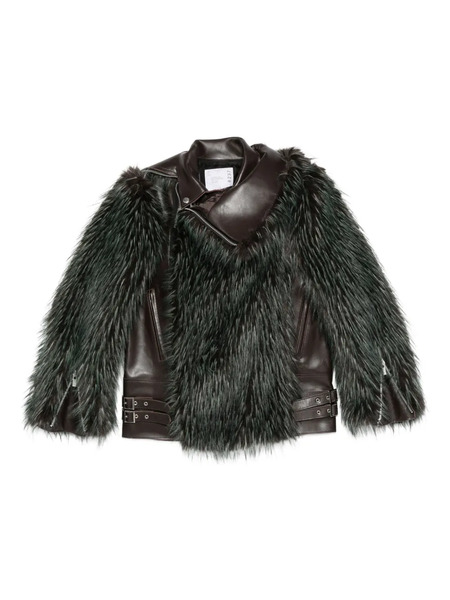  Sacai Panelled Jacket - Brown 