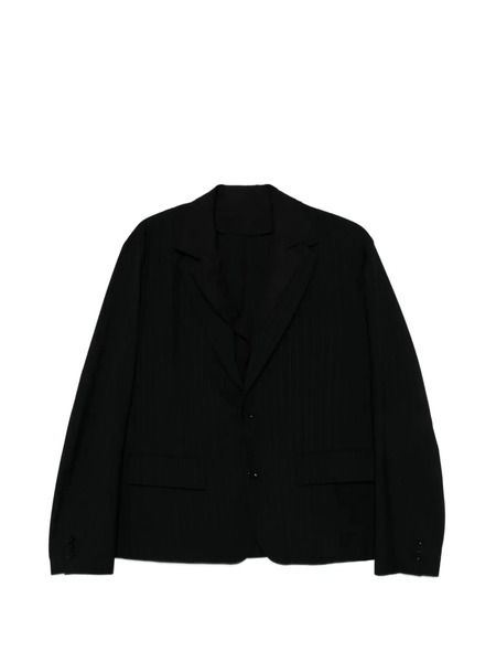  Sacai Pinstriped Button Jacket - Black 